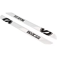 SPC OPC13130201 Juego de Umbrales- 450 x 40 mm- aluminio color plata con logo SPARCO en negro